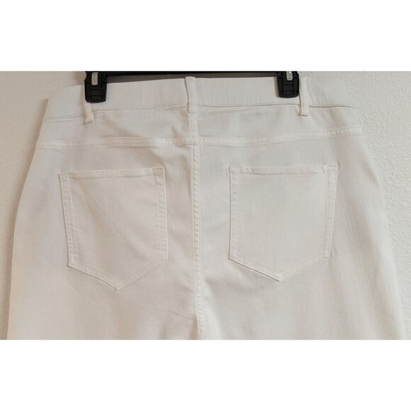Wmn's J.JILL DENIM High Rise Cropped White Jeans Elastc Waist Size 16R - Picture 4 of 13